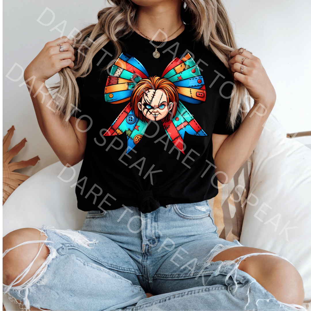 Chucky Bow T-shirt mockup