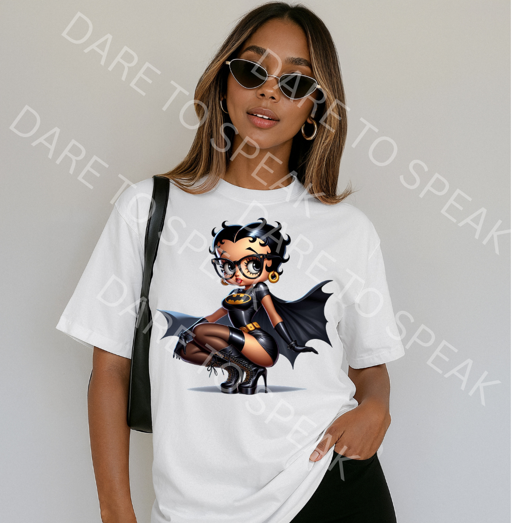 Betty Boop Batgirl T-shirt mockup
