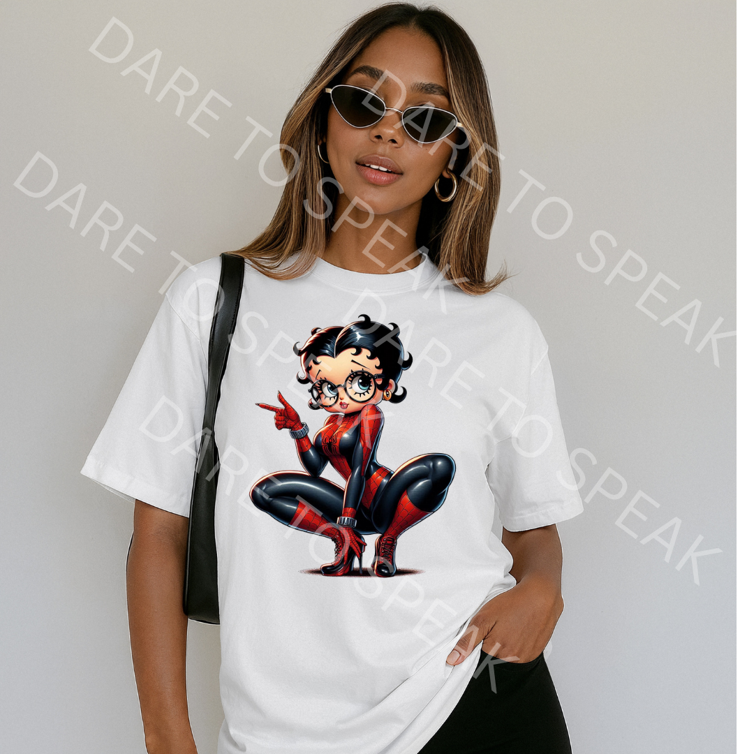 Betty Boop Deadpool T-shirt mockup