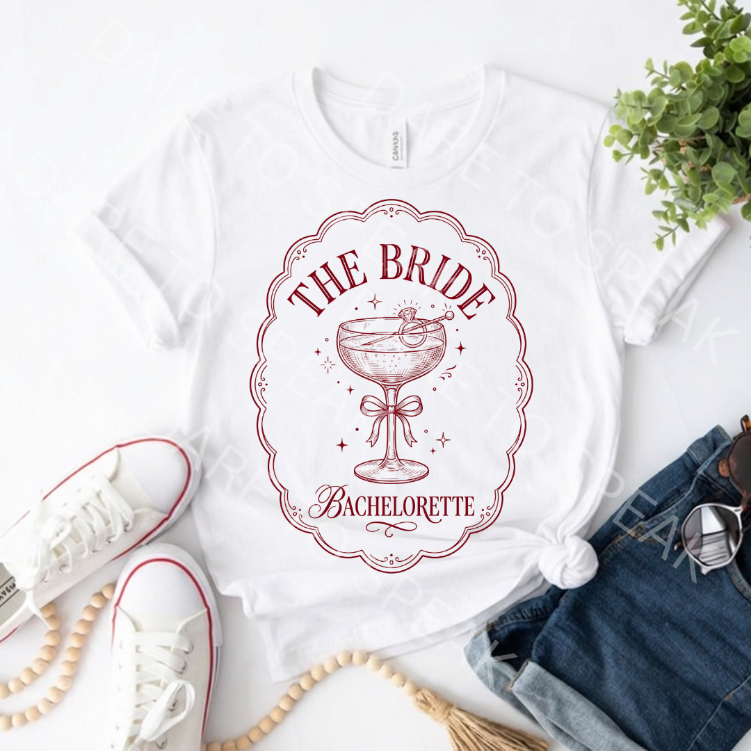 The Bride Bachelorette T-shirt mockup