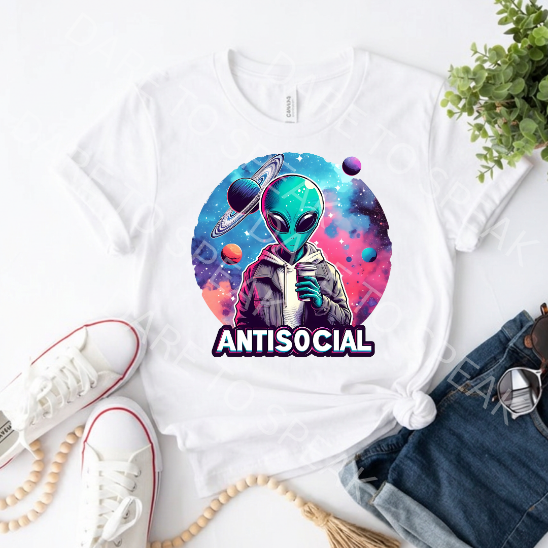 Antisocial Alien T-shirt mockup