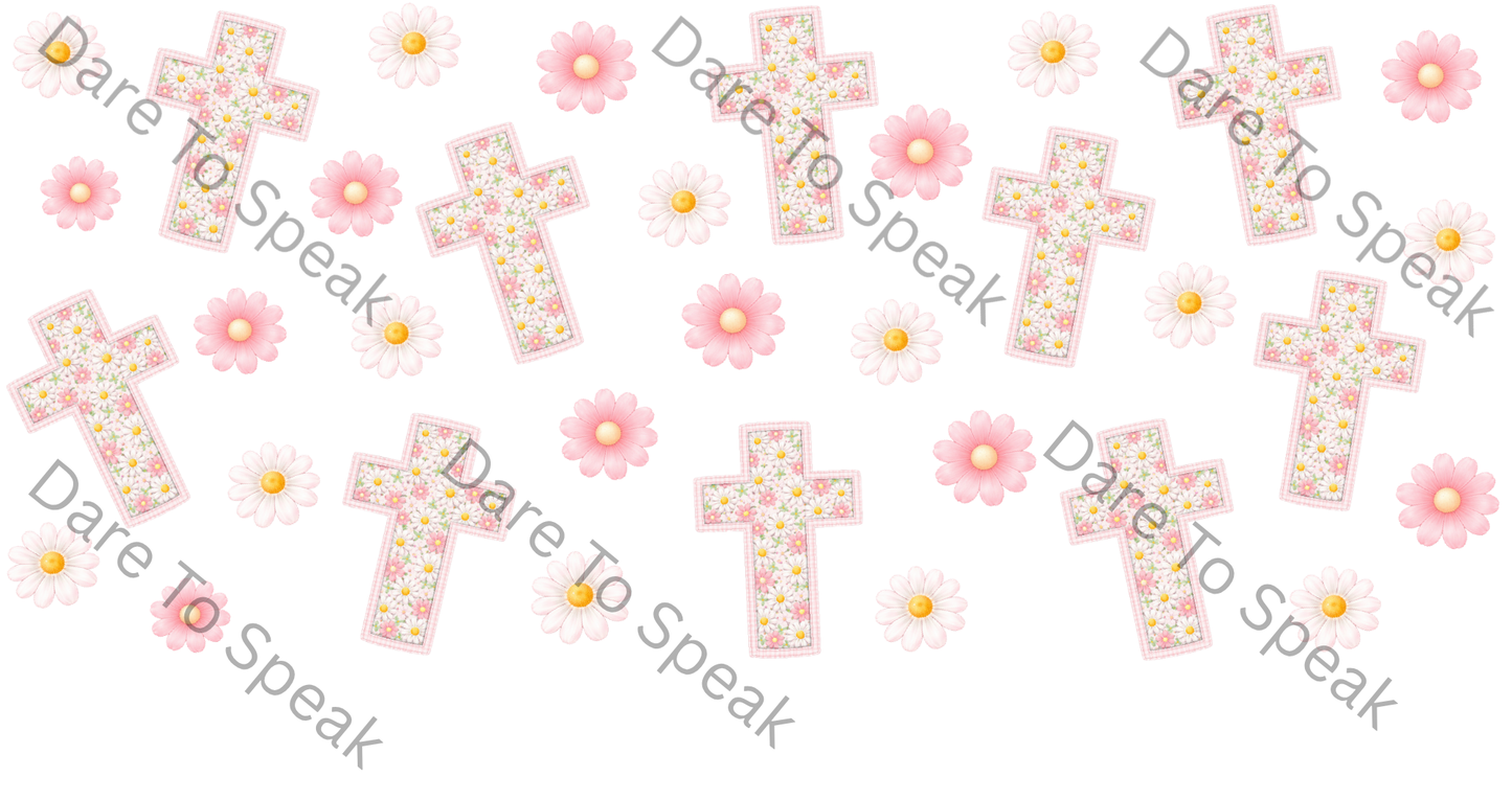 Crosses and flowers