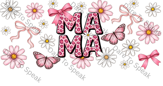 Mama and white flowers