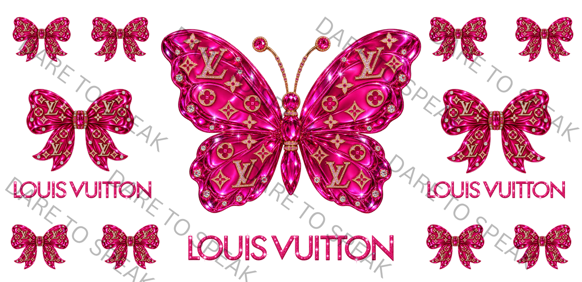 LV Dark Pink Butterfly