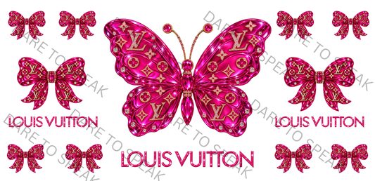 LV Dark Pink Butterfly