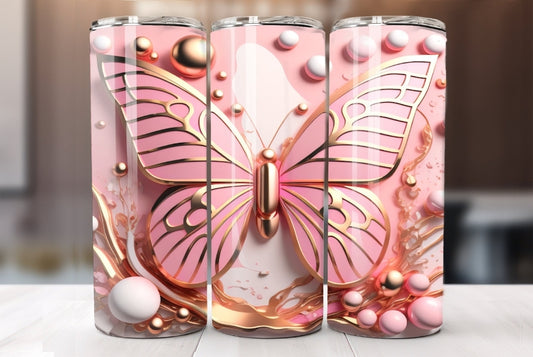3D Pink Butterfly