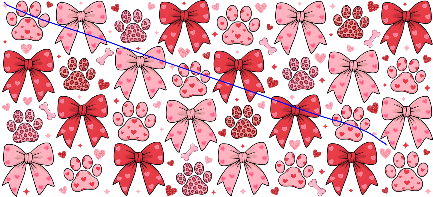 Dog paws and Bows