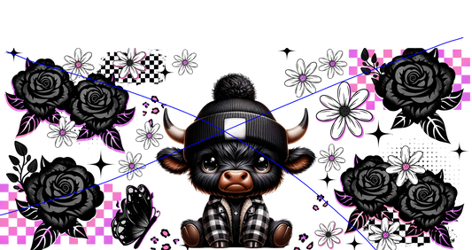 Highland Cow Black fannel