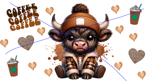 Highland cow brown fannel