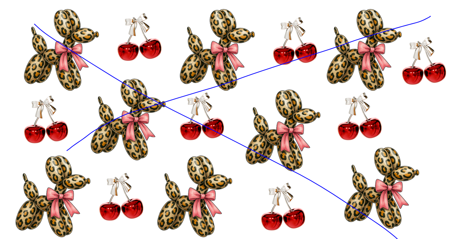 Cheetah Print Balloon Dogs