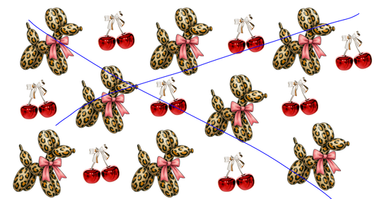 Cheetah Print Balloon Dogs