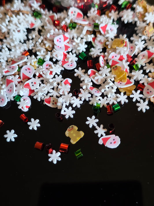 Santa & Gingerbread (with snowflakes)