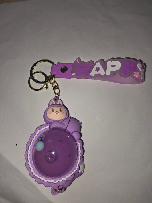 Purple ball fufu keychains