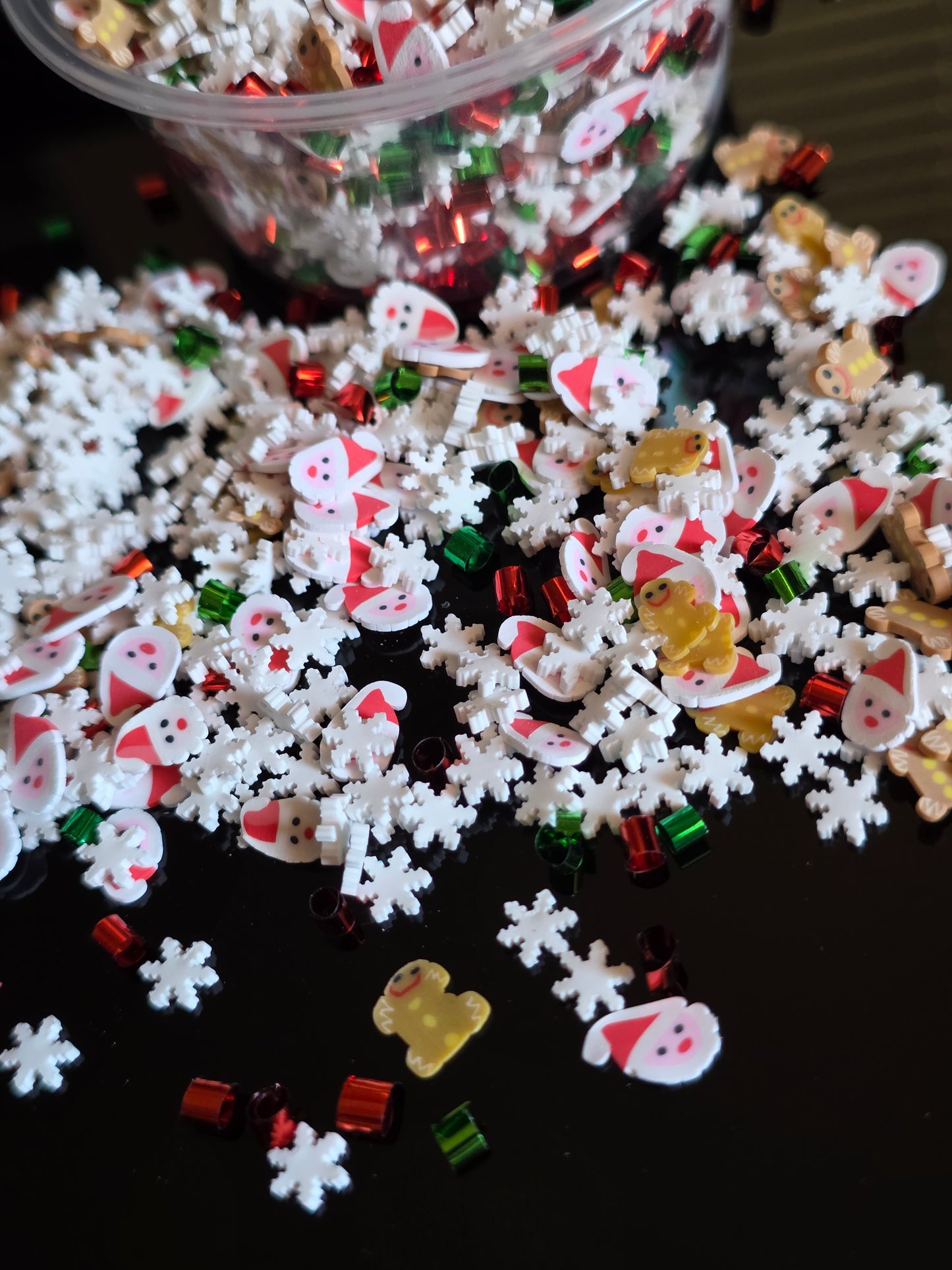 Santa & Gingerbread (with snowflakes)