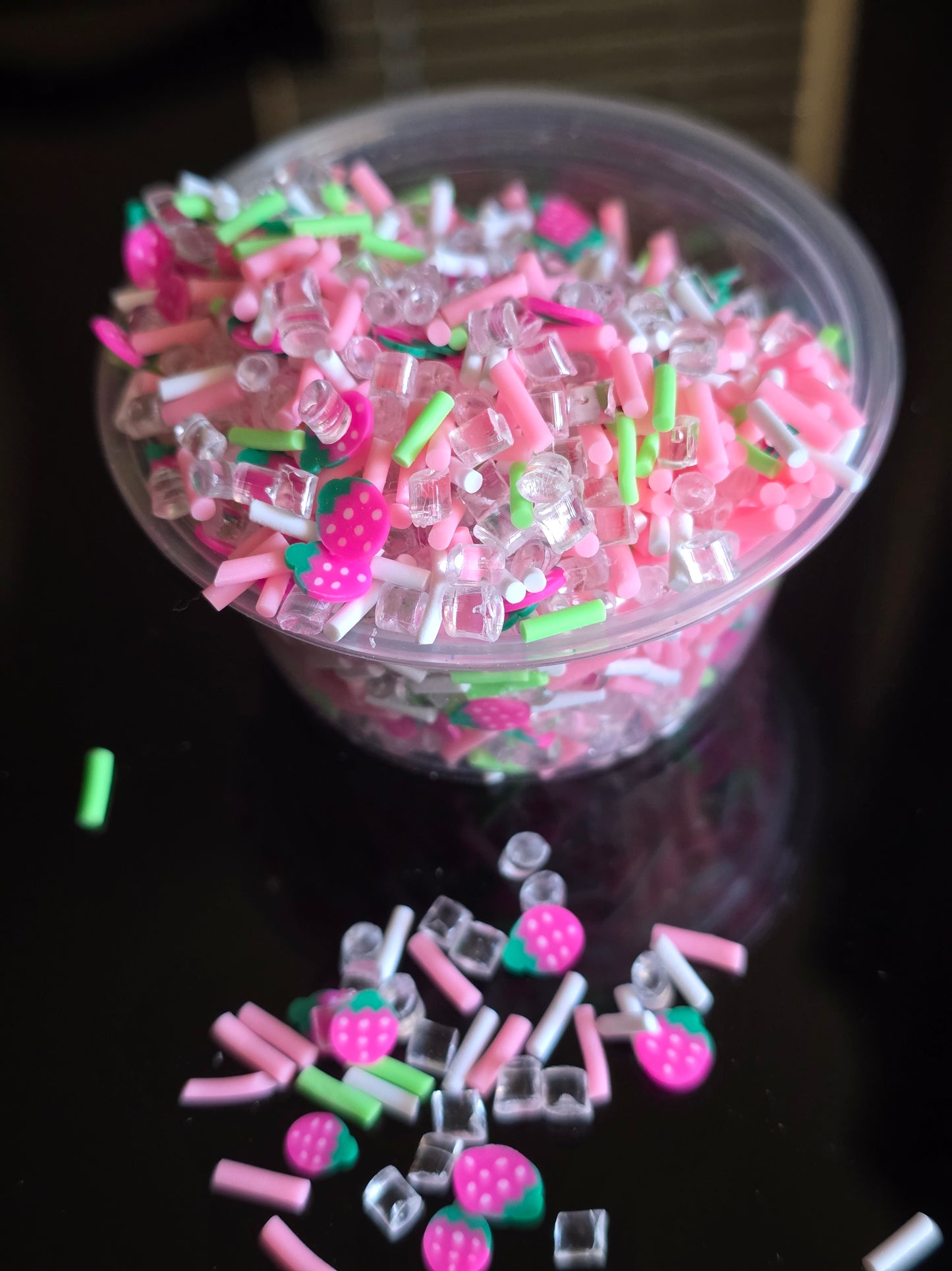 Pink strawberry and Ice