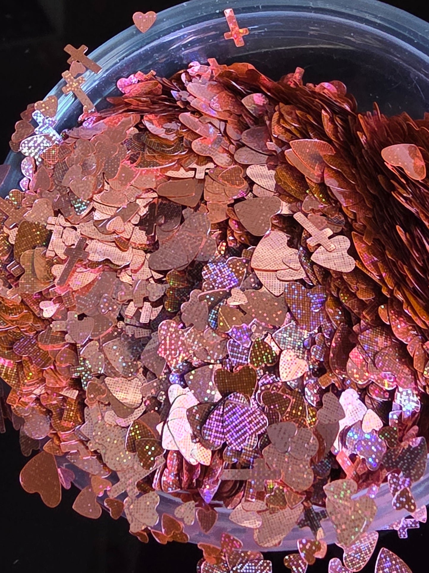 Rose Gold hearts/crosses