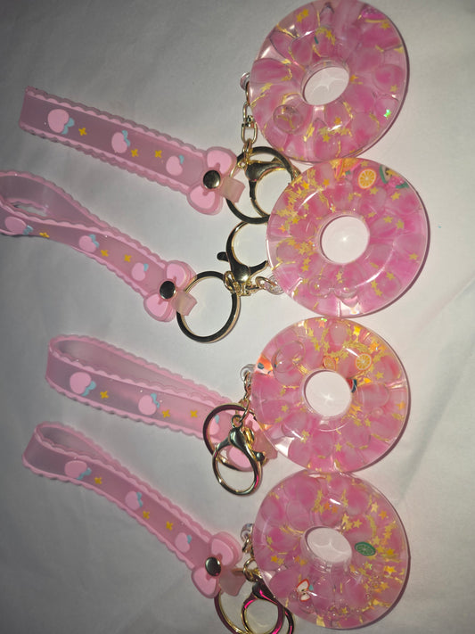 Donut Glitter Keychains