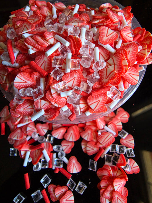 Strawberry Slices with Ice