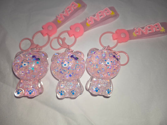 Glitter Bear Keychains